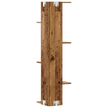 Wand-Eckregal Altholz-Optik 36,5x36,5x140 cm Holzwerkstoff