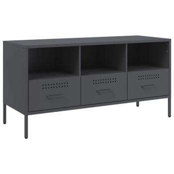 TV-Schrank Anthrazit 100,5x39x50,5 cm Stahl