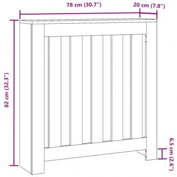 Heizkörperverkleidung Grau Sonoma 78x20x82 cm Holzwerkstoff