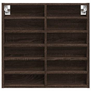 Vitrinenschrank Braun Eichen-Optik 60x8,5x58 cm Holzwerkstoff