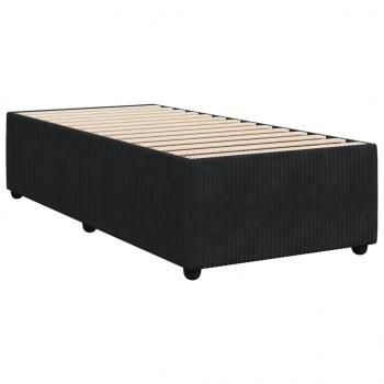 Boxspringbett mit Matratze Schwarz 100x200 cm Samt