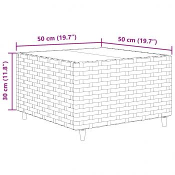 7-tlg. Garten-Lounge-Set mit Kissen Braun Poly Rattan