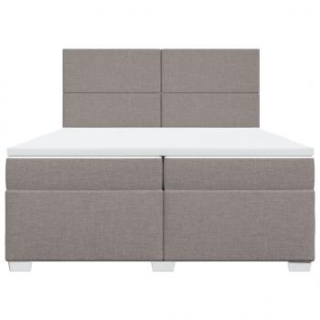 Boxspringbett mit Matratze Taupe 200x200 cm Stoff