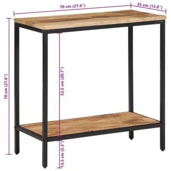 Konsolentisch 70x35x70 cm Raues Massivholz Mango