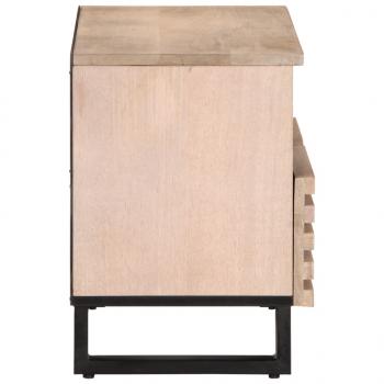 TV-Schrank Weiß 70x34x46 cm Massivholz Mango