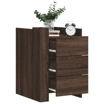 ARDEBO.de - Nachttisch Braun Eichen-Optik 45x50x65 cm Holzwerkstoff