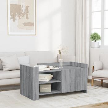 ARDEBO.de - Couchtisch Grau Sonoma 100x50x50 cm Holzwerkstoff