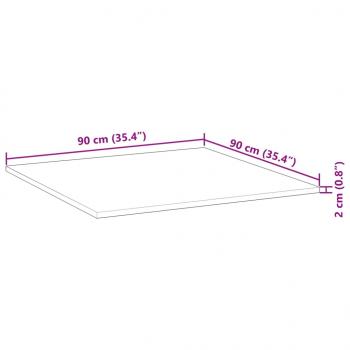 Tischplatte Quadratisch 90x90x2 cm Massivholz Akazie