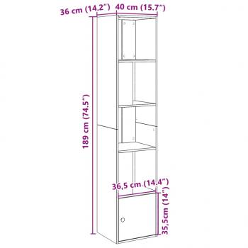 Bücherregal Sonoma-Eiche 40x36x189 cm Holzwerkstoff