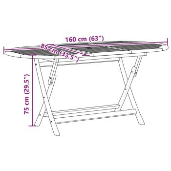 9-tlg. Garten-Essgruppe Massivholz Akazie und Textilene