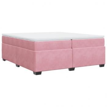 ARDEBO.de - Boxspringbett mit Matratze Rosa 200x200 cm Samt