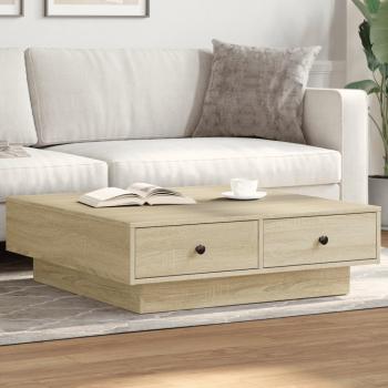 ARDEBO.de - Couchtisch Sonoma-Eiche 90x90x28 cm Holzwerkstoff