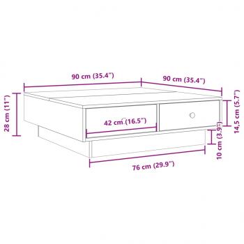 Couchtisch Sonoma-Eiche 90x90x28 cm Holzwerkstoff