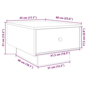 Couchtisch Sonoma-Eiche 60x45x31 cm Holzwerkstoff