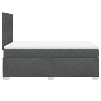 Boxspringbett mit Matratze Dunkelgrau 120x190 cm Stoff