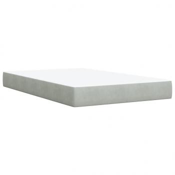 Boxspringbett mit Matratze Hellgrau 120x190 cm Samt