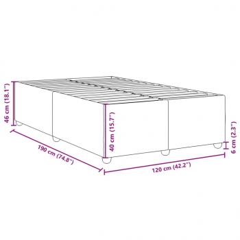 Bettgestell Dunkelgrau 120x190 cm Stoff