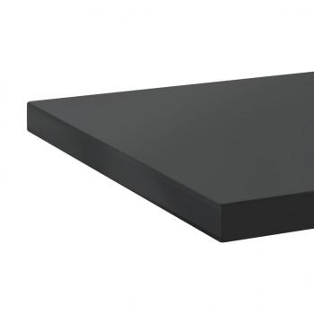 Wandregale 2 Stk. 100x40x3 cm Schwarz Edelstahl