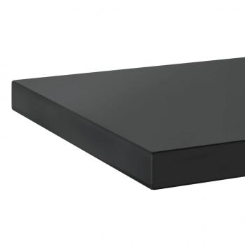 Wandregale 2 Stk. 75x30x3 cm Schwarz Edelstahl