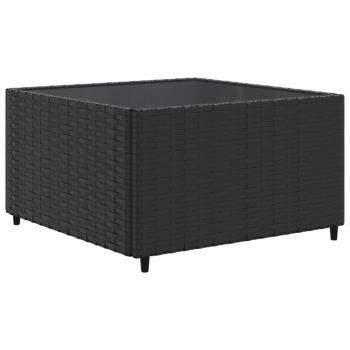 10-tlg. Garten-Sofagarnitur mit Kissen Schwarz Poly Rattan