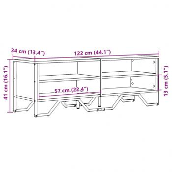 TV-Schrank Sonoma-Eiche 122x34x41 cm Holzwerkstoff