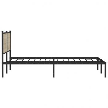 Metallbett ohne Matratze Sonoma-Eiche 193x203 cm