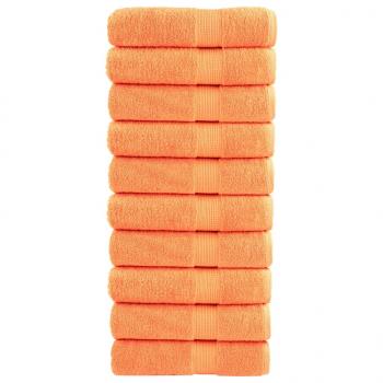 ARDEBO.de - Premium-Handtücher SOLUND 10 Stk. Orange 50x100 cm 600 g/m²