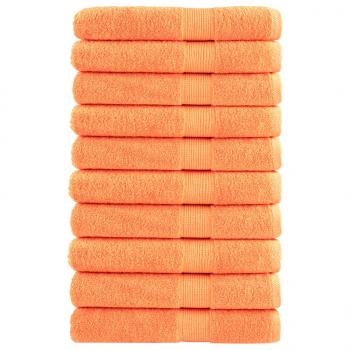 ARDEBO.de - Premium-Handtücher SOLUND 10 Stk. Orange 100x200 cm 600 g/m²