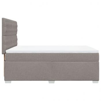 Boxspringbett mit Matratze Taupe 160x200 cm Stoff