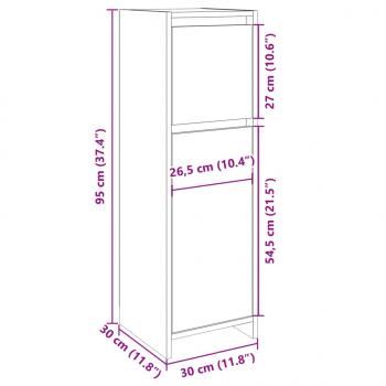 Badezimmerschrank Sonoma-Eiche 30x30x95 cm Holzwerkstoff