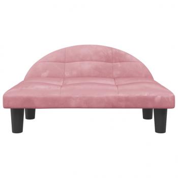 Hundebett Rosa 70x52x30 cm Samt