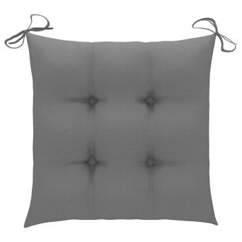 Stuhlkissen 2 Stk. Grau 40x40x7 cm Oxford-Gewebe