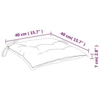 Stuhlkissen 2 Stk. Grau 40x40x7 cm Oxford-Gewebe