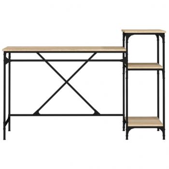 Schreibtisch mit Regal Sonoma-Eiche 135x50x90 cm Holzwerkstoff