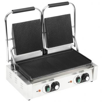 Doppelter Gerillter Panini-Grill 3600 W 57x30,5x20 cm