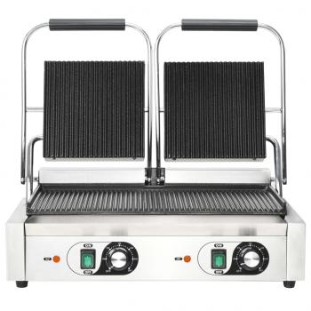 Doppelter Gerillter Panini-Grill 3600 W 57x30,5x20 cm