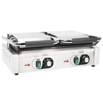 Doppelter Gerillter Panini-Grill 3600 W 57x30,5x20 cm