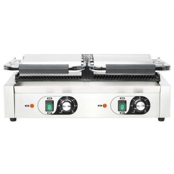 Doppelter Gerillter Panini-Grill 3600 W 57x30,5x20 cm