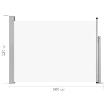 Ausziehbare Seitenmarkise 120×500 cm Creme