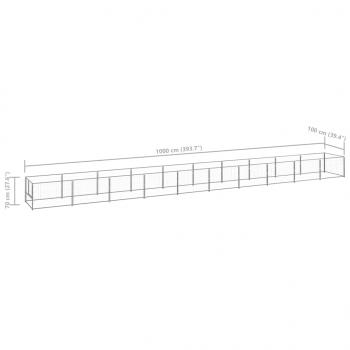 Hundezwinger Silbern 10 m² Stahl