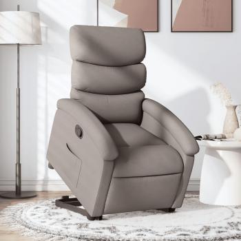 ARDEBO.de - Relaxsessel mit Aufstehhilfe Taupe Stoff