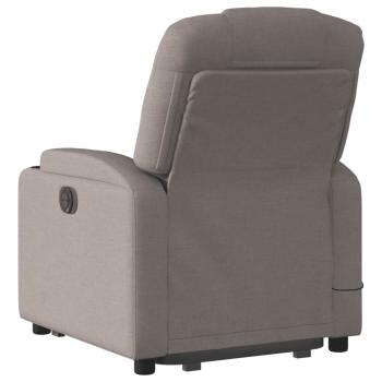 Massagesessel mit Aufstehhilfe Taupe Stoff