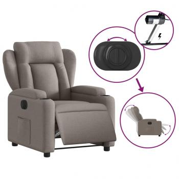 Relaxsessel Elektrisch Taupe Stoff