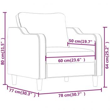 Sessel Weinrot 60 cm Stoff