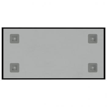 Magnettafel Wandmontage Schwarz 40x20 cm Hartglas