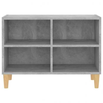 TV-Schrank mit Massivholz-Beinen Betongrau 69,5x30x50 cm