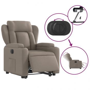 Relaxsessel mit Aufstehhilfe Elektrisch Taupe Stoff