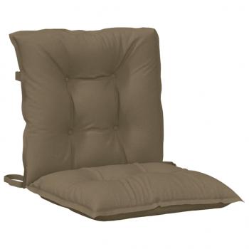 Niedriglehner-Auflagen 2 Stk. Melange Taupe 100x50x7 cm Stoff