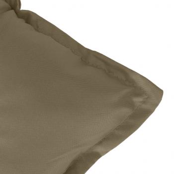 Niedriglehner-Auflagen 2 Stk. Melange Taupe 100x50x7 cm Stoff