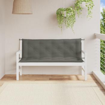 Gartenbank-Auflagen 2 Stk. Melange Dunkelgrau 150x50x7 cm Stoff